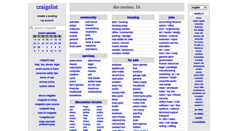 In Des Moines, locals have replaced Craigslist casual encounters with more than 140 sites. . Craigslist des moines iowa